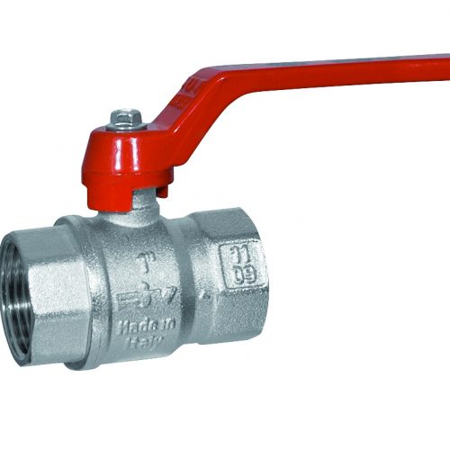 Nickel plated brass valve, 2-way, female/female