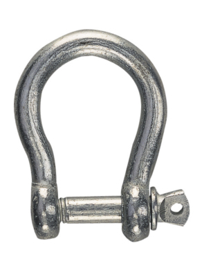 Bow shackle, galvanised steel