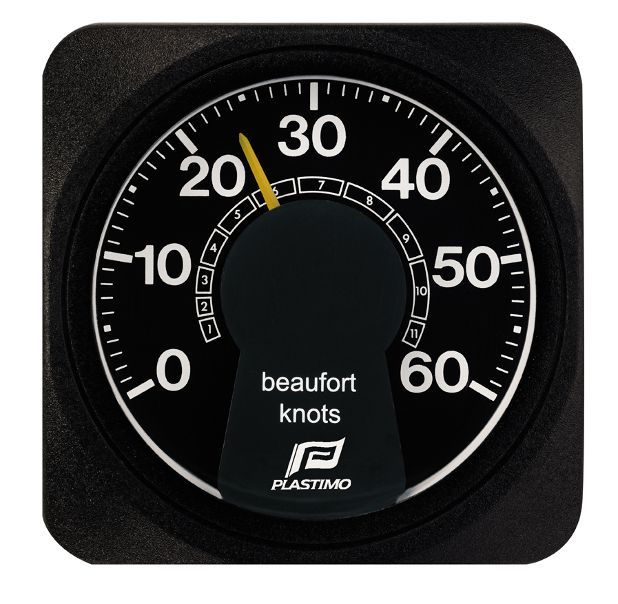 Self powered wind speed indicator (mast)