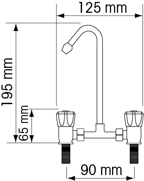 Fold-down mixer tap - imagine 4
