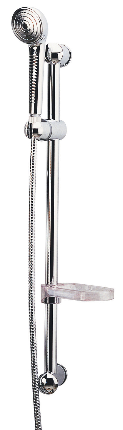 Shower kit with wall rail