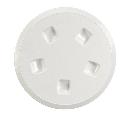 Screw-out round deck plates