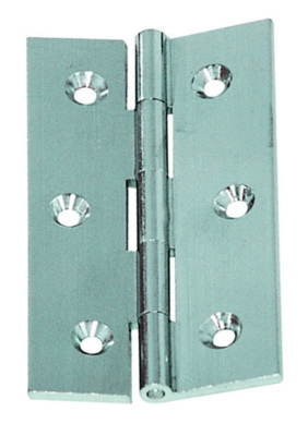 Rectangular hinge, chrome-plated brass