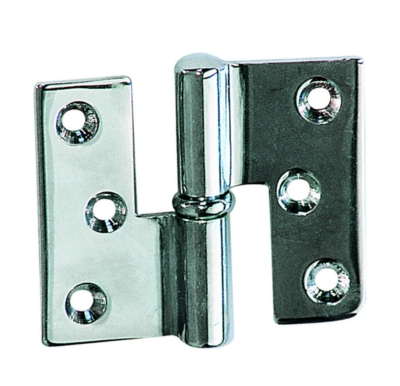 Take-apart hinges, chromed brass - imagine 2