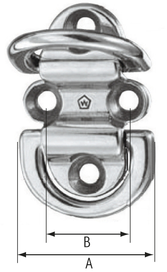 Double folding pad eye, Wichard - imagine 2