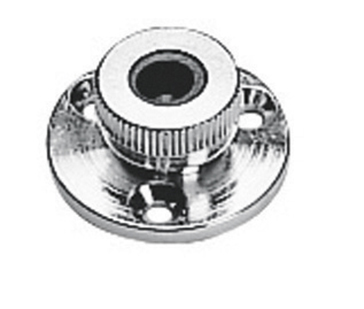 Chromed brass thru-deck fitting