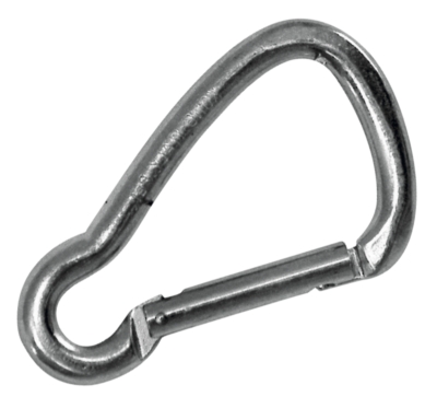Galvanised steel asymmetric carbine hooks