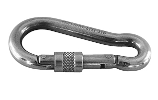 316 st. steel carbine hooks with screw sleeve