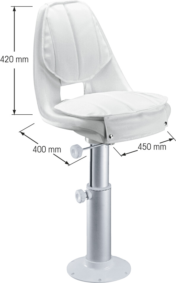 Fixed Admiral seat on pedestal
