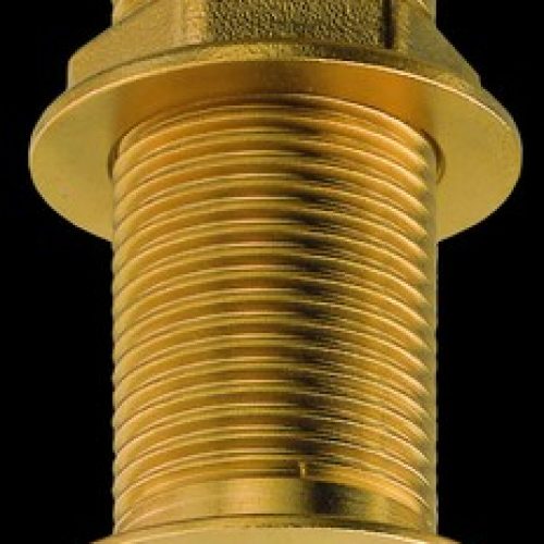 Thru-hull, flush head brass, threaded