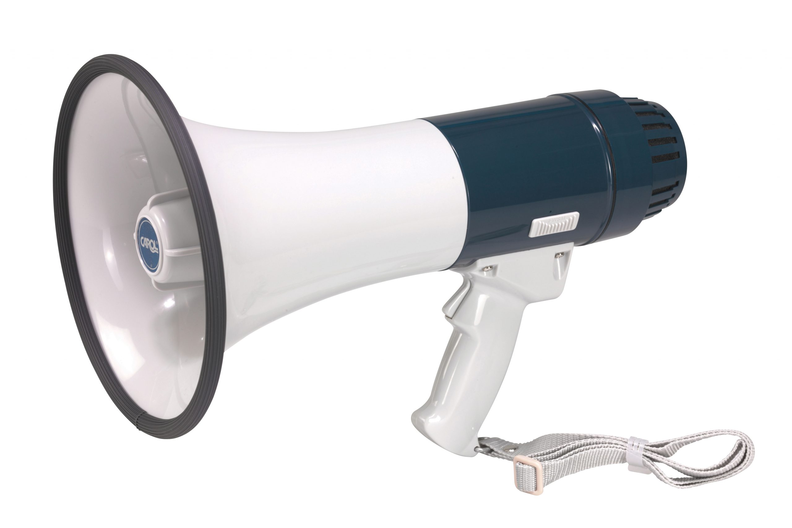 Loud hailer with built-in microphone
